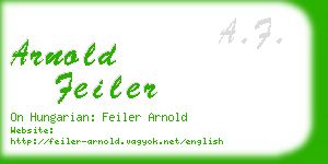 arnold feiler business card